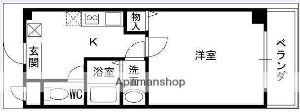 コート・パッション(1K/2階)の間取り写真