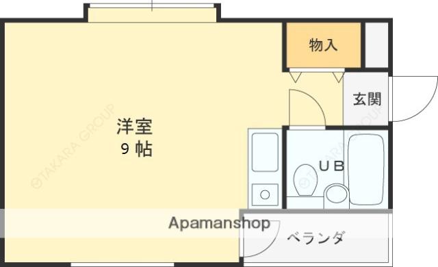 グリーンピア(ワンルーム/3階)の間取り写真