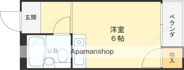 鈴木マンション(ワンルーム/4階)の間取り写真