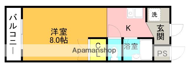 アゼリア2号館(1K/2階)の間取り写真