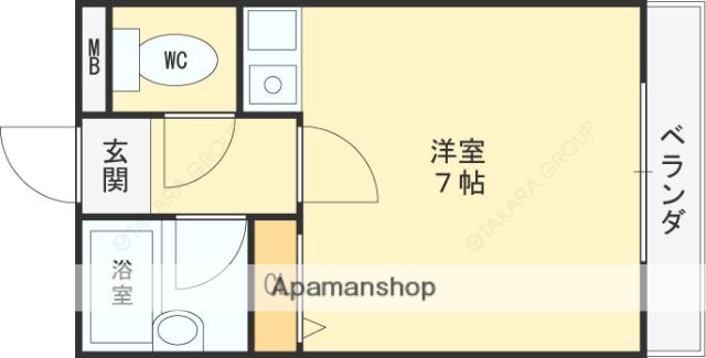 SOLARIS(ワンルーム/2階)の間取り写真