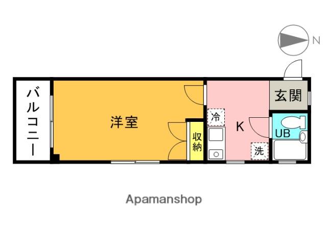 レジデンスエトワル(1K/2階)の間取り写真