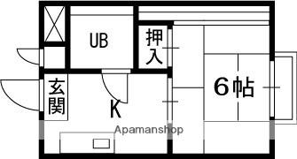 ウラノス壱番館(1K/3階)の間取り写真