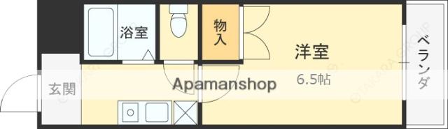 ジュネス高槻(1K/2階)の間取り写真