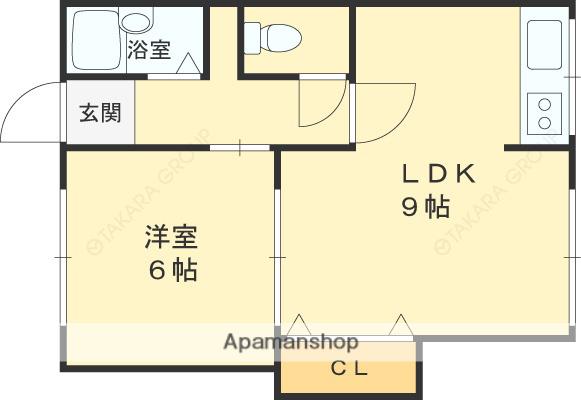 コーポホリデーイン(1LDK/2階)の間取り写真