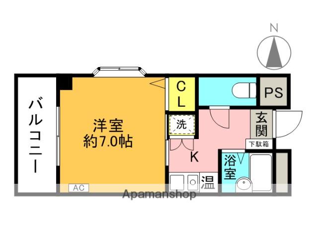 NASA望月(1K/4階)の間取り写真