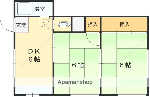 サニーハイツたかい(2DK/2階)の間取り写真