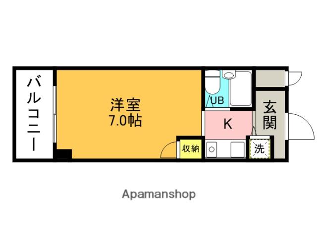 ジョイフル高槻大畑(1K/3階)の間取り写真