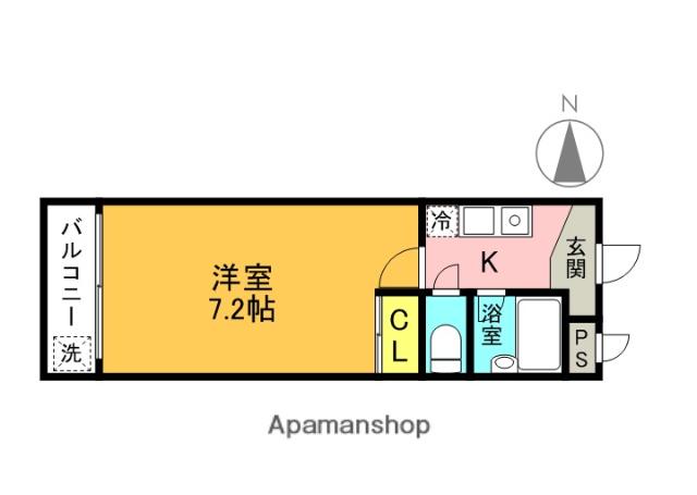 サンライン富田丘(1K/5階)の間取り写真