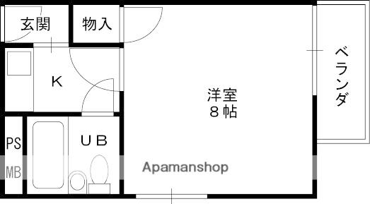 ハイツオーキタ津之江(ワンルーム/3階)の間取り写真
