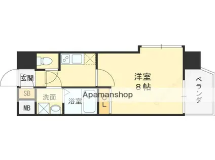 PIECE CHARMANTE FUKUSHIMA(1K/8階)の間取り写真