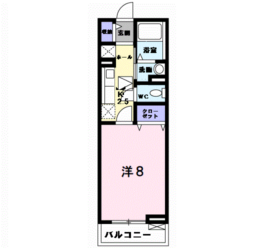 京阪電気鉄道交野線 宮之阪駅 徒歩4分 2階建 築11年(1K/1階)の間取り写真