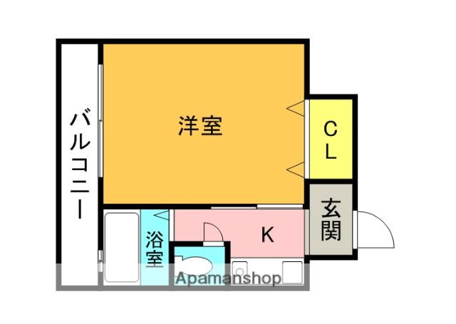 北園ハイツ(1K/1階)の間取り写真