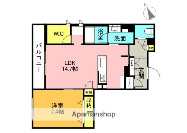 SHA MAISON GRANDE(1LDK/3階)の間取り写真