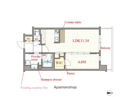 CASA REGULUS FUKUSHIMA NODA(1LDK/2階)の間取り写真