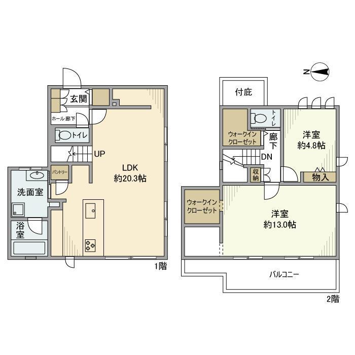 東海道本線 高槻駅 バス乗車時間：14分 東公園バス停で下車 徒歩3分 2階建 築6年(2LDK)の間取り写真