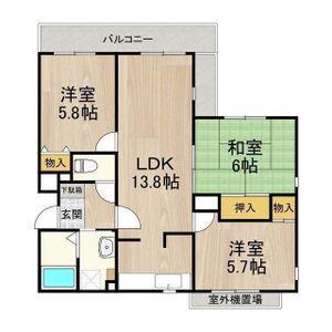 コート若園(3LDK/2階)の間取り写真