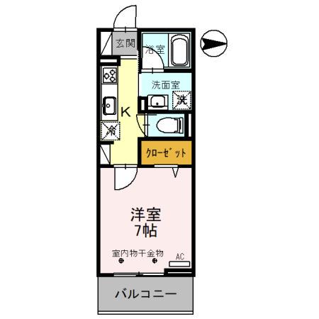 パラディAY(1K/3階)の間取り写真