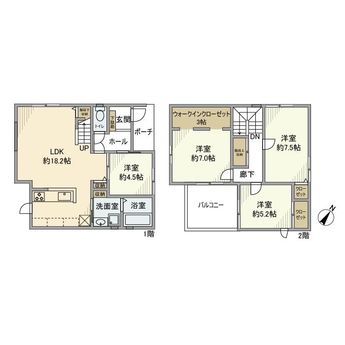 東海道本線 島本駅 徒歩12分 2階建 築7年(4LDK)の間取り写真