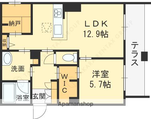 シャーメゾン ベル プレジール(1LDK/1階)の間取り写真