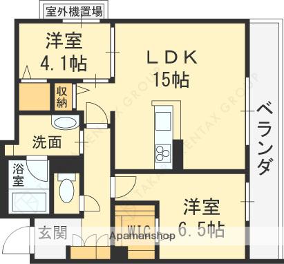 シャーメゾン ベル プレジール(2LDK/3階)の間取り写真