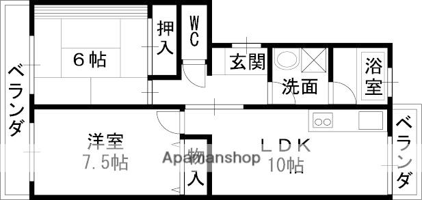 サニーコート2(2LDK/1階)の間取り写真