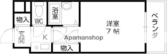 プレザントアーク(1K/3階)の間取り写真