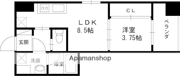 アーバネックス高槻芥川(1LDK/7階)の間取り写真