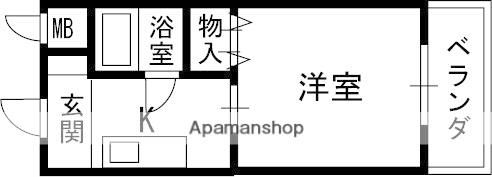 オレンジハイツ(1K/3階)の間取り写真