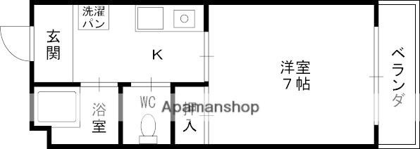 ステラマンション(1K/1階)の間取り写真