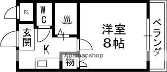 ソレイユ21(1K/3階)の間取り写真