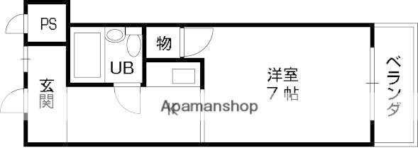 ウィズ・ユー(1K/3階)の間取り写真