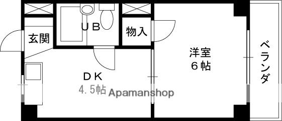 プライムプラザ高槻(1K/3階)の間取り写真