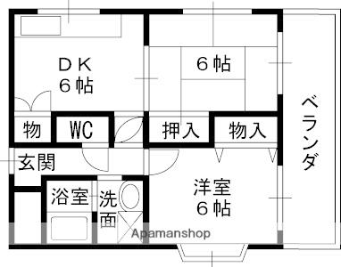 735柳ビル(2DK/2階)の間取り写真