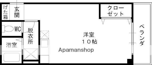 マンションプロス(ワンルーム/3階)の間取り写真