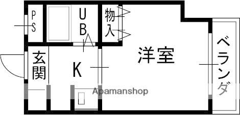 コスミティ高槻(1K/3階)の間取り写真