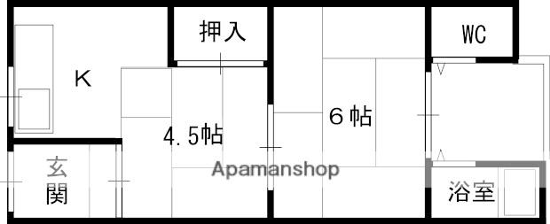 よすみコーポ(2K/1階)の間取り写真