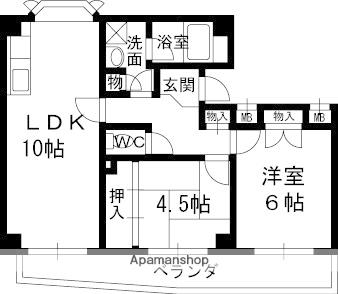 ハイツココ(2LDK/2階)の間取り写真