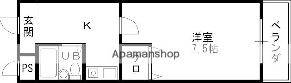 ファミール3号館(1K/3階)の間取り写真