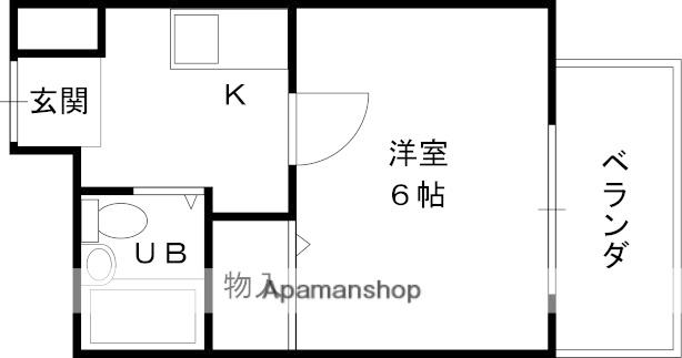 アルファーマンション(1K/3階)の間取り写真