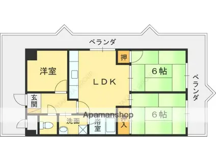 SUNミネマツ(3LDK/3階)の間取り写真