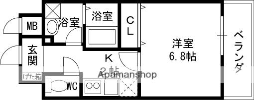 アドヴァンテージ守口(1K/9階)の間取り写真