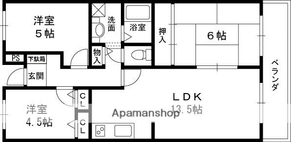 M TAKAI(3LDK/3階)の間取り写真