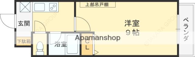 御幸町OKマンションB棟(1K/1階)の間取り写真