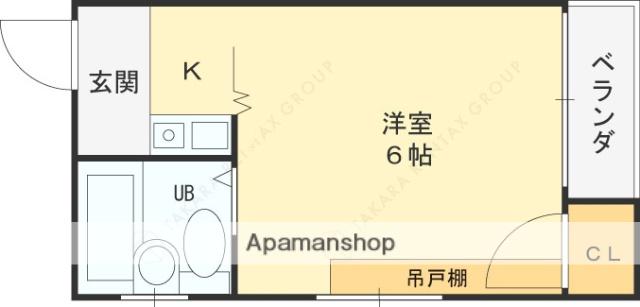 メゾンヤマト(1K/3階)の間取り写真