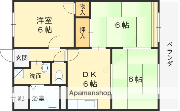 オクトステージ(3DK/3階)の間取り写真