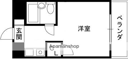 コンフォートハイツ岩崎(ワンルーム/1階)の間取り写真