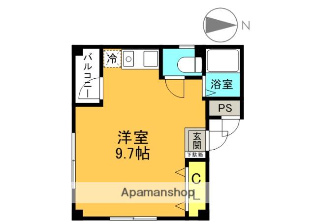 アーバンハイツ大冠(ワンルーム/1階)の間取り写真