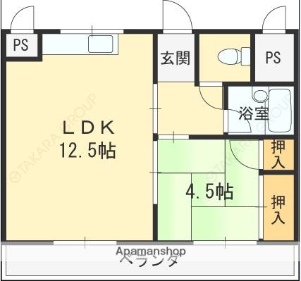 フラットピア88(1LDK/2階)の間取り写真