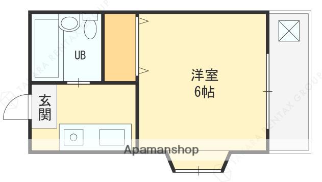 ナンソーハイツ(1K/3階)の間取り写真